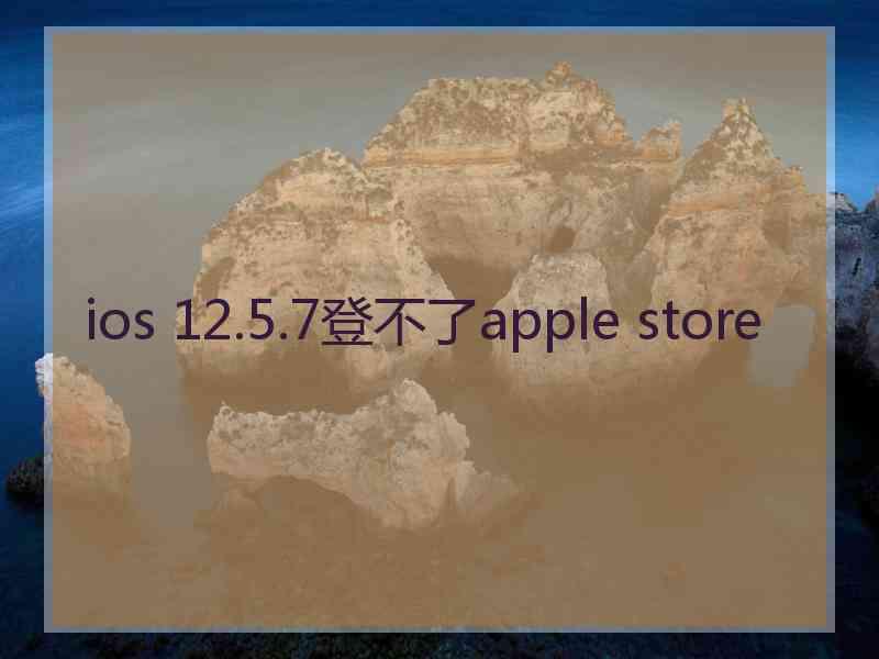 ios 12.5.7登不了apple store