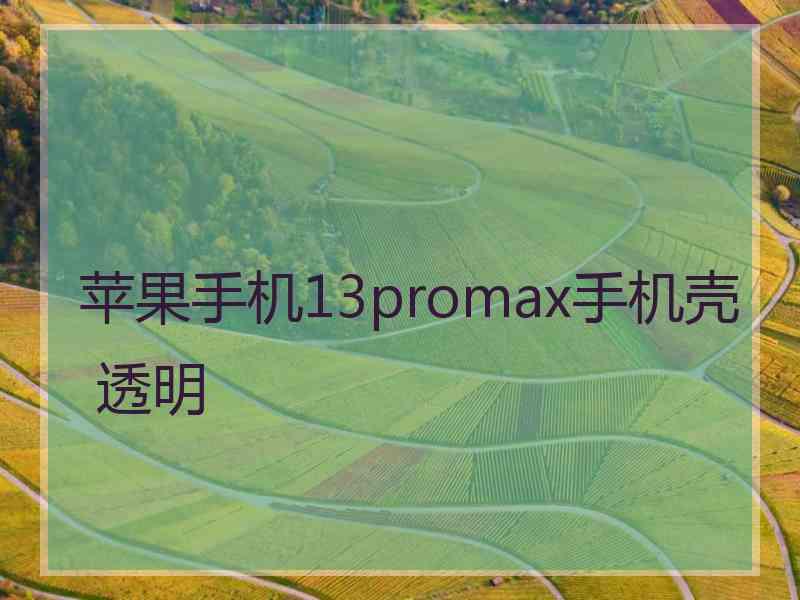 苹果手机13promax手机壳 透明