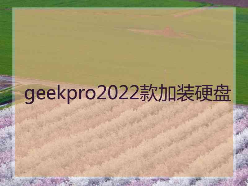 geekpro2022款加装硬盘