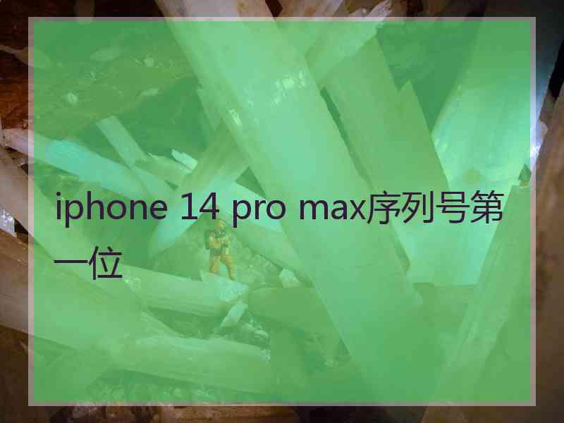 iphone 14 pro max序列号第一位