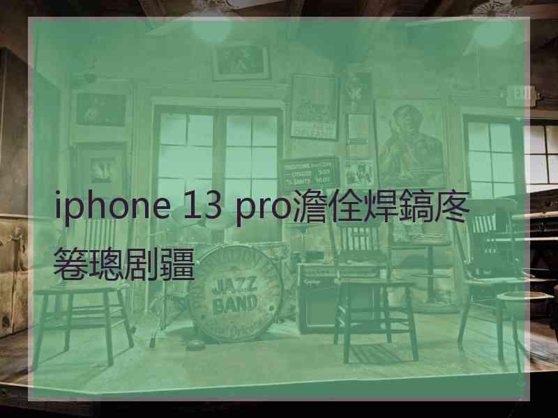 iphone 13 pro澹佺焊鎬庝箞璁剧疆