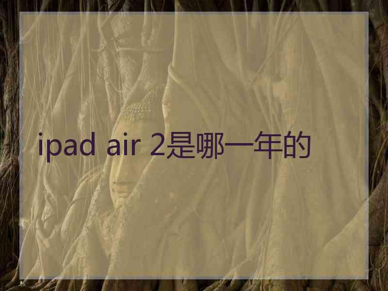 ipad air 2是哪一年的