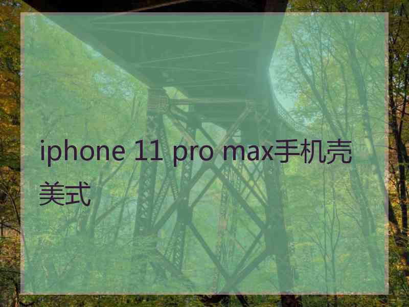 iphone 11 pro max手机壳美式