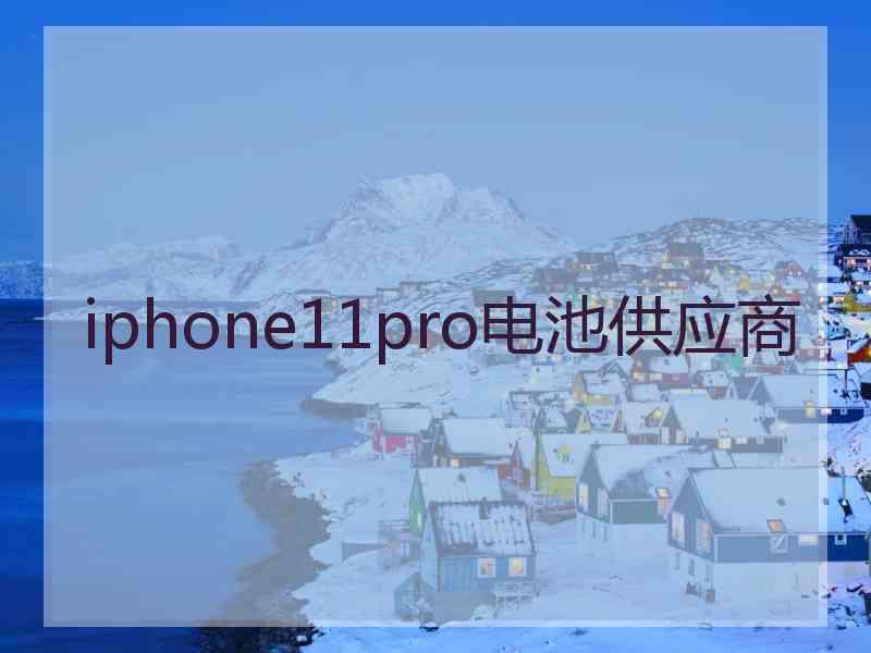 iphone11pro电池供应商