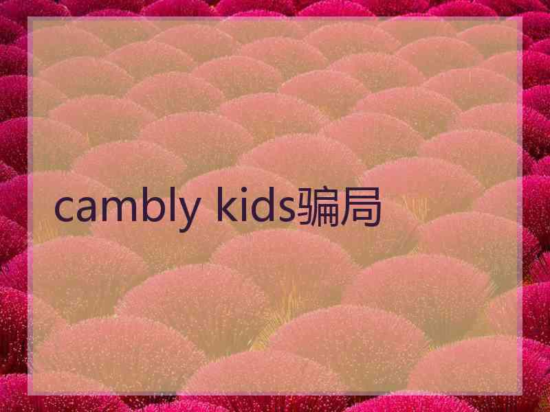 cambly kids骗局