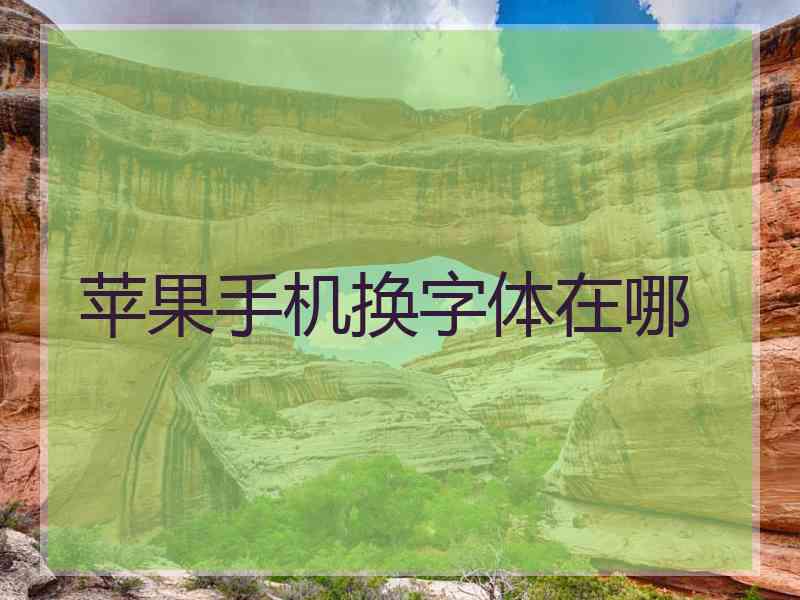 苹果手机换字体在哪