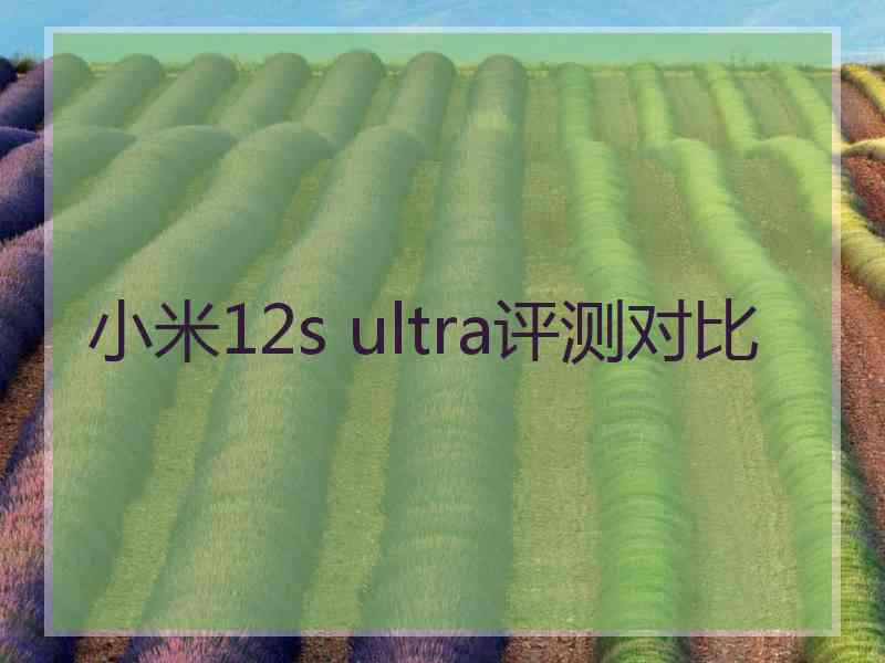 小米12s ultra评测对比