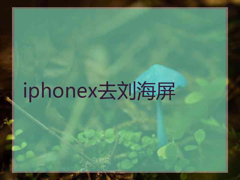 iphonex去刘海屏