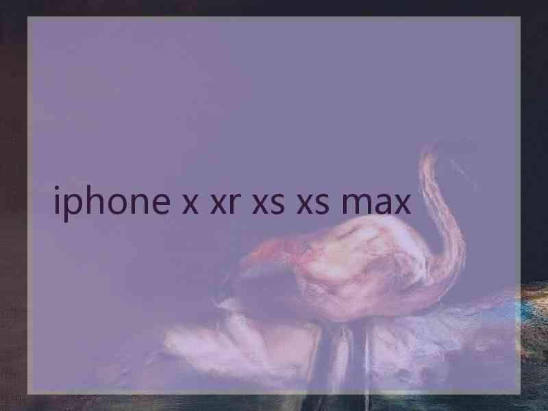 iphone x xr xs xs max