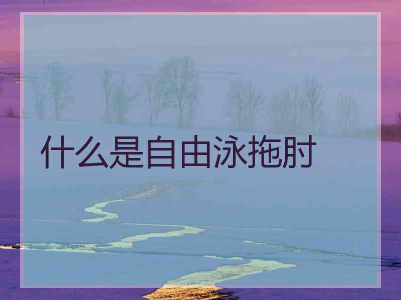 什么是自由泳拖肘