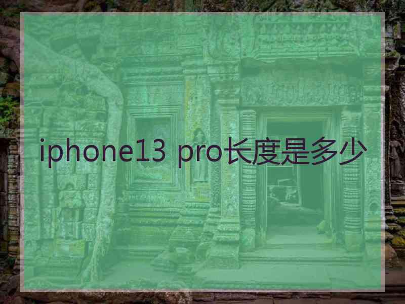 iphone13 pro长度是多少