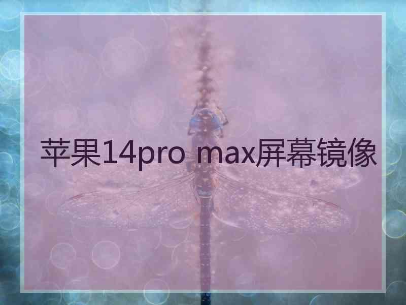 苹果14pro max屏幕镜像