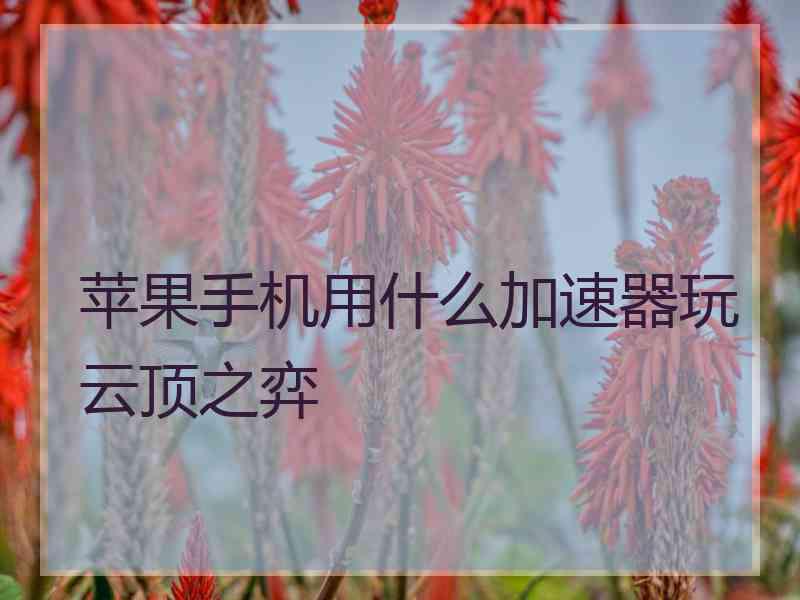 苹果手机用什么加速器玩云顶之弈