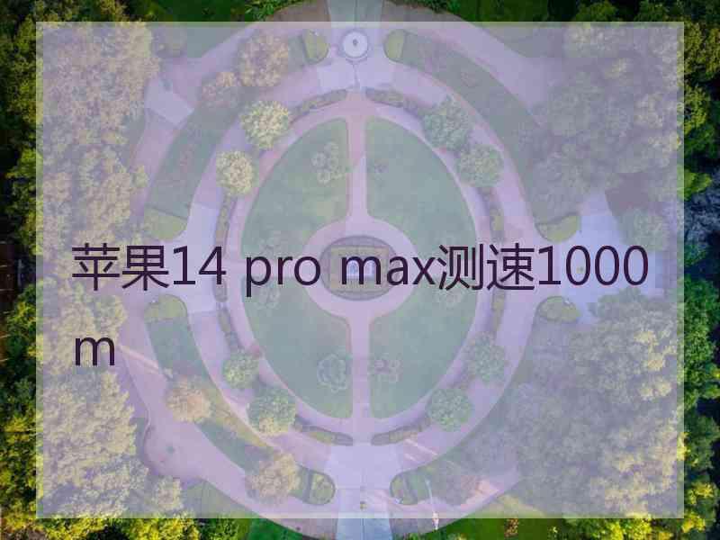 苹果14 pro max测速1000m