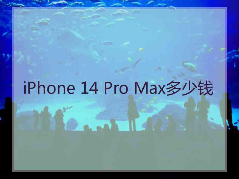 iPhone 14 Pro Max多少钱