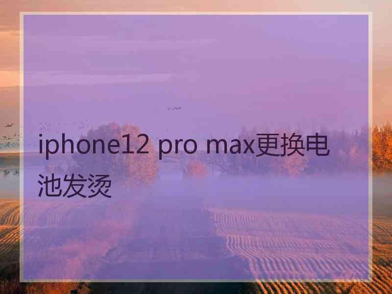 iphone12 pro max更换电池发烫