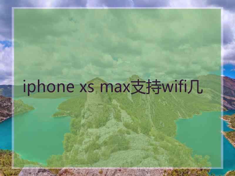 iphone xs max支持wifi几