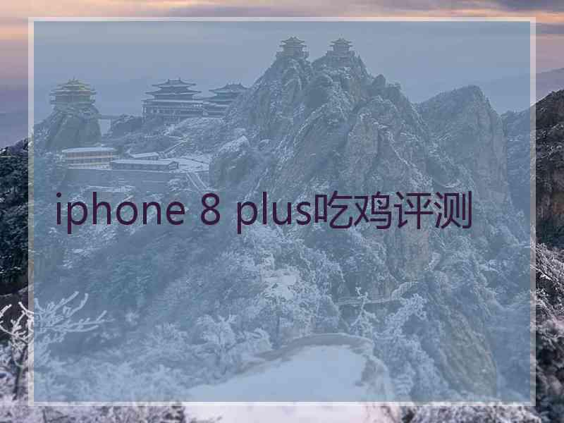 iphone 8 plus吃鸡评测