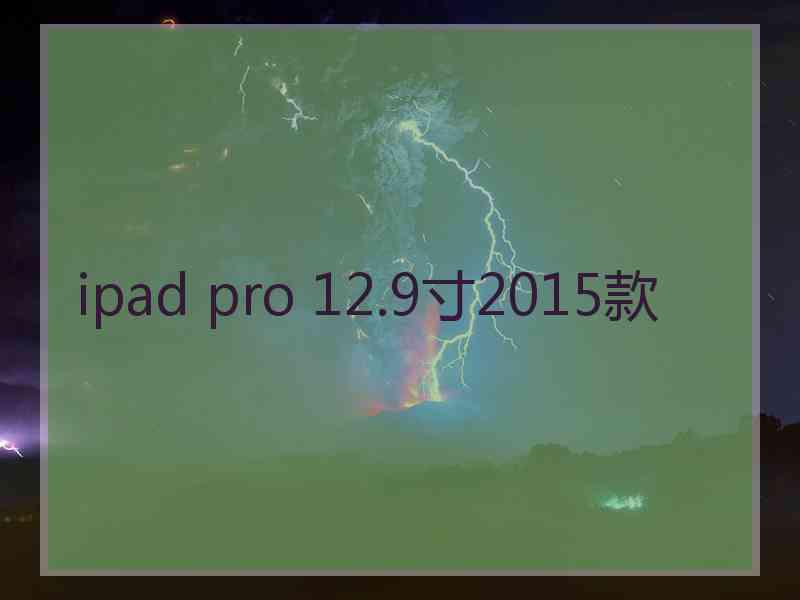 ipad pro 12.9寸2015款