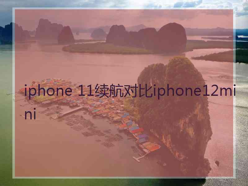 iphone 11续航对比iphone12mini