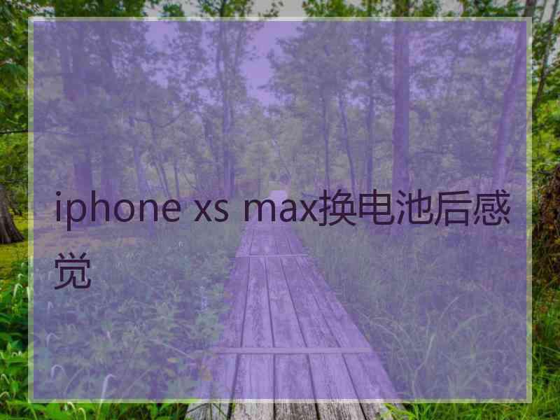 iphone xs max换电池后感觉