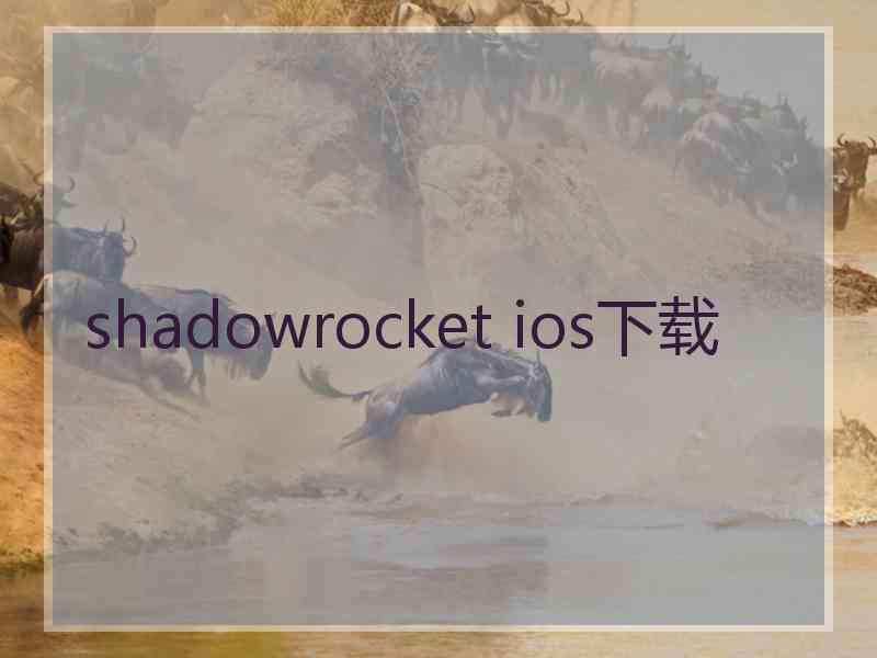 shadowrocket ios下载