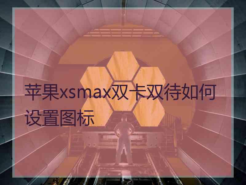 苹果xsmax双卡双待如何设置图标