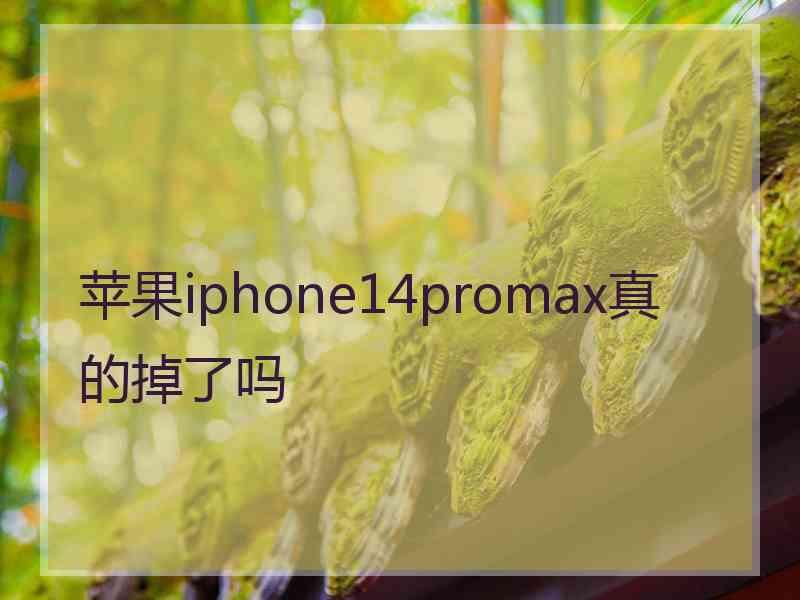 苹果iphone14promax真的掉了吗