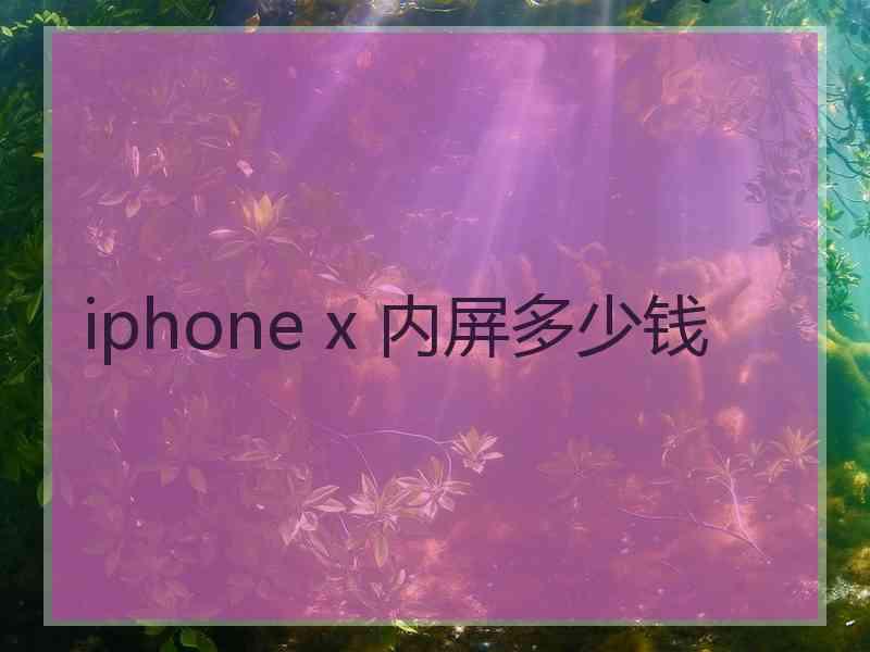 iphone x 内屏多少钱