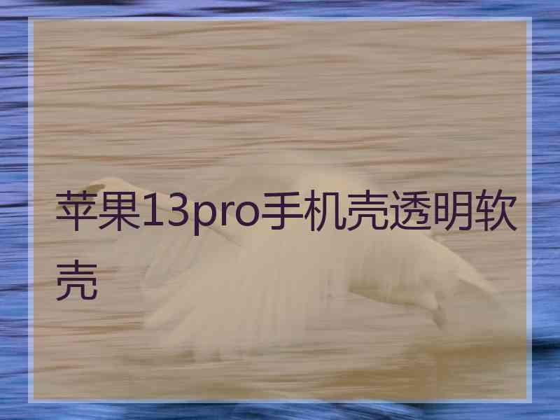 苹果13pro手机壳透明软壳