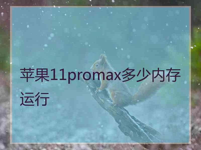 苹果11promax多少内存运行