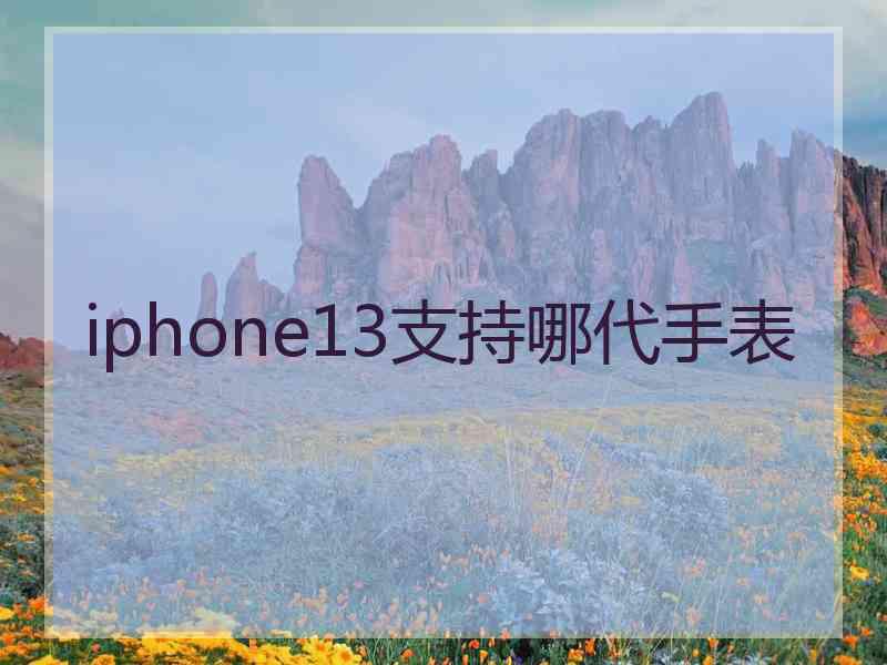 iphone13支持哪代手表