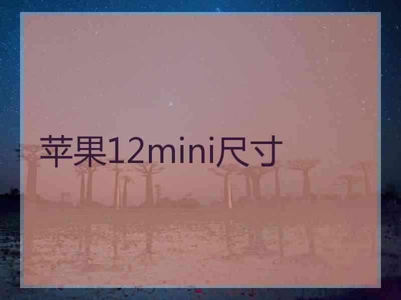 苹果12mini尺寸