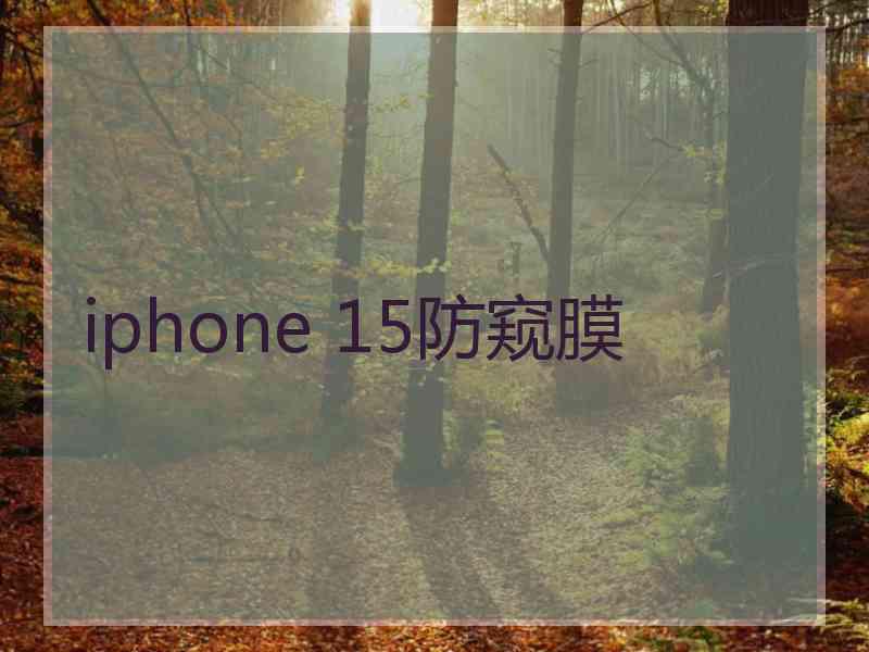 iphone 15防窥膜