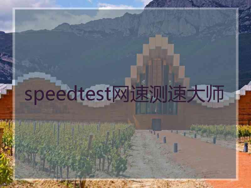 speedtest网速测速大师