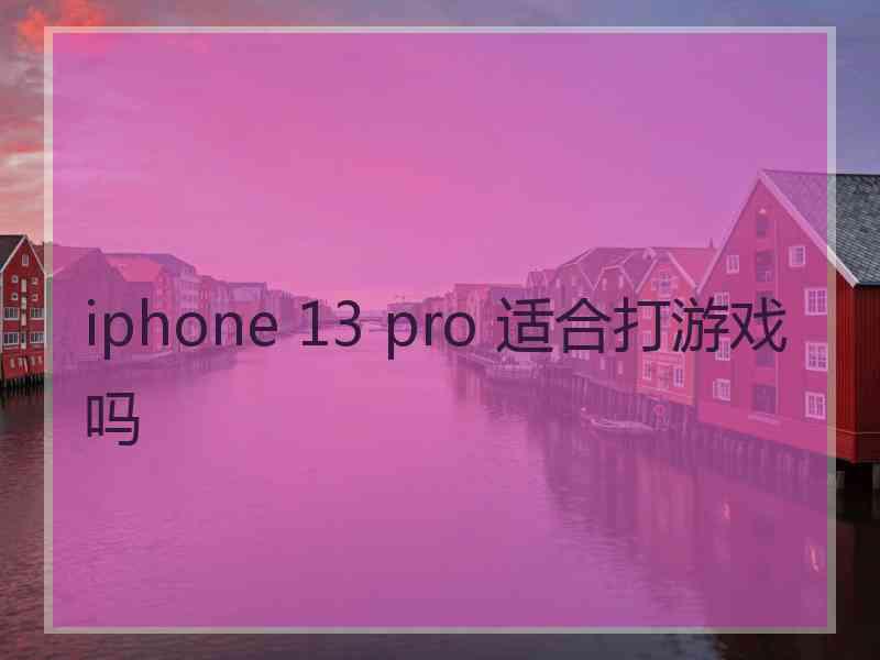 iphone 13 pro 适合打游戏吗