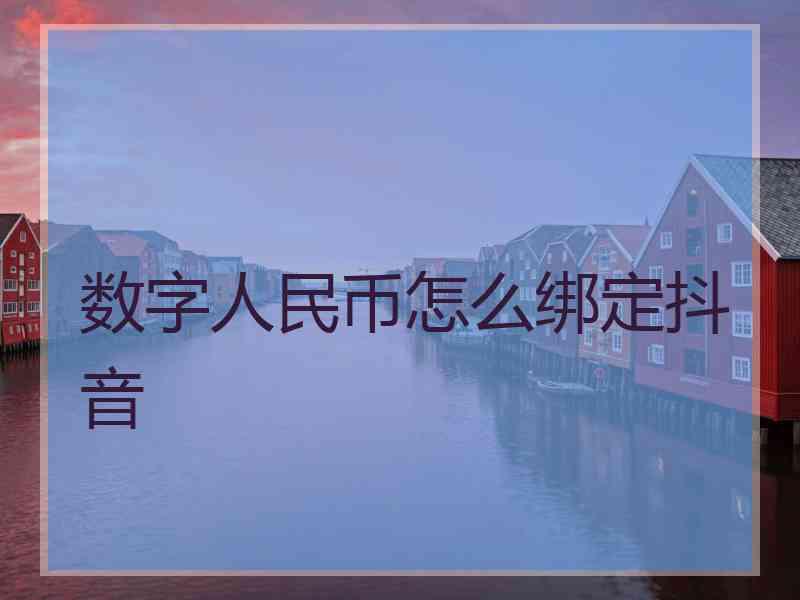 数字人民币怎么绑定抖音