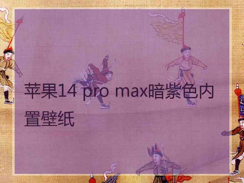 苹果14 pro max暗紫色内置壁纸