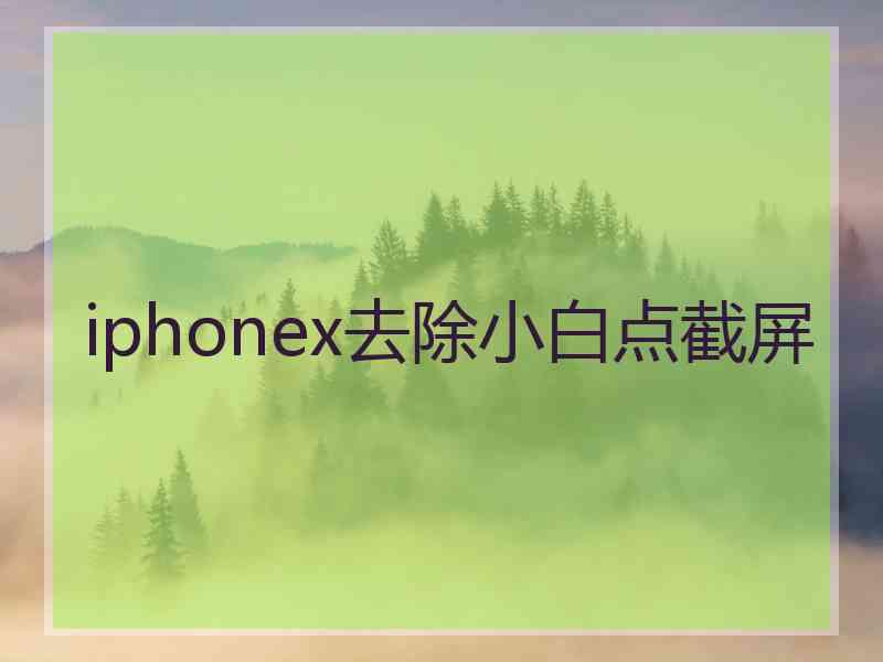 iphonex去除小白点截屏