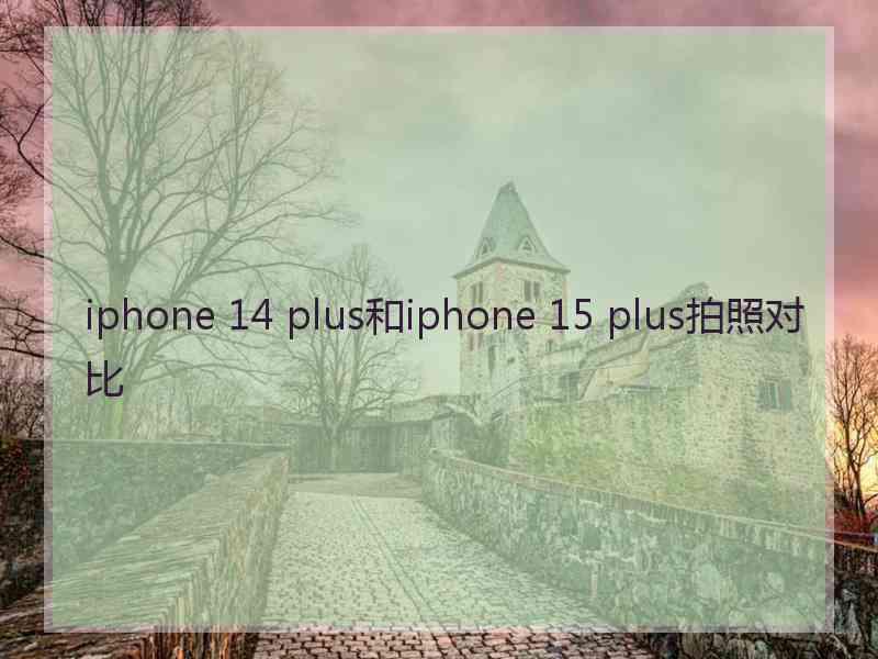 iphone 14 plus和iphone 15 plus拍照对比