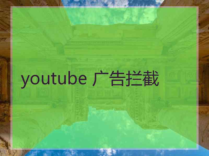 youtube 广告拦截