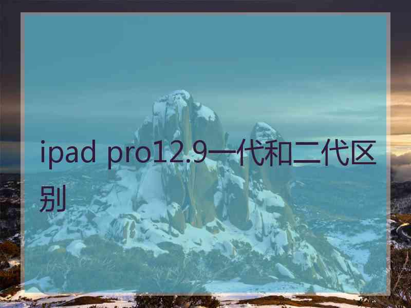 ipad pro12.9一代和二代区别