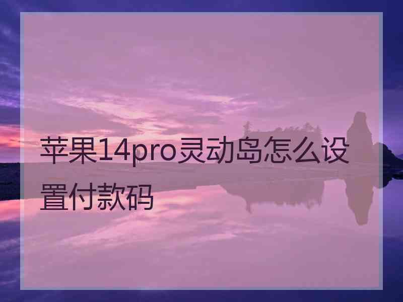 苹果14pro灵动岛怎么设置付款码