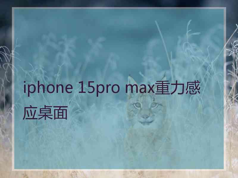 iphone 15pro max重力感应桌面