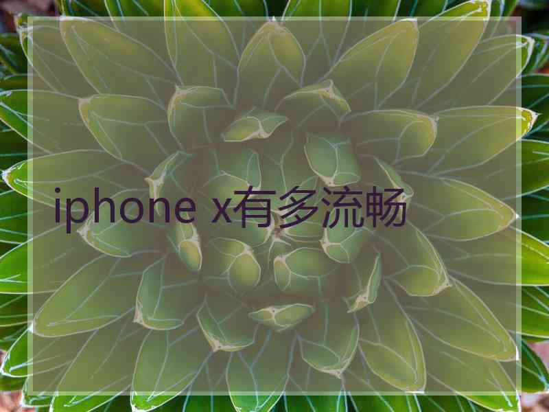 iphone x有多流畅