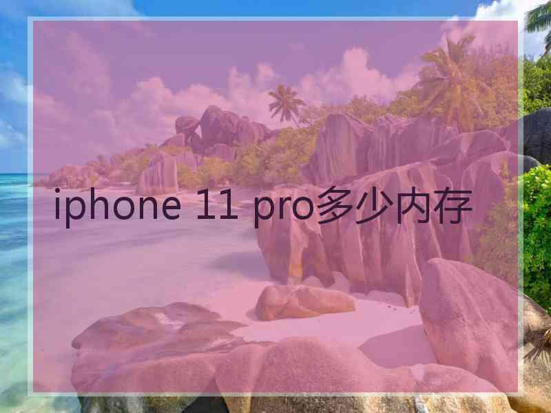 iphone 11 pro多少内存