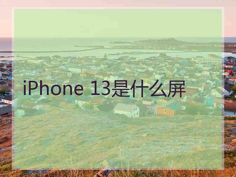 iPhone 13是什么屏