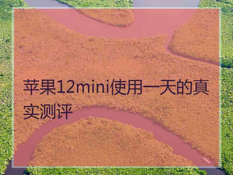 苹果12mini使用一天的真实测评