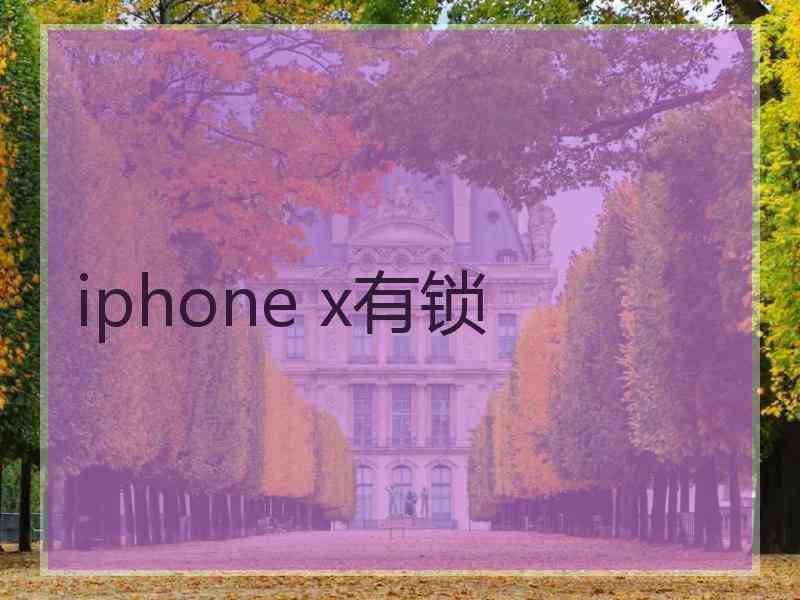 iphone x有锁