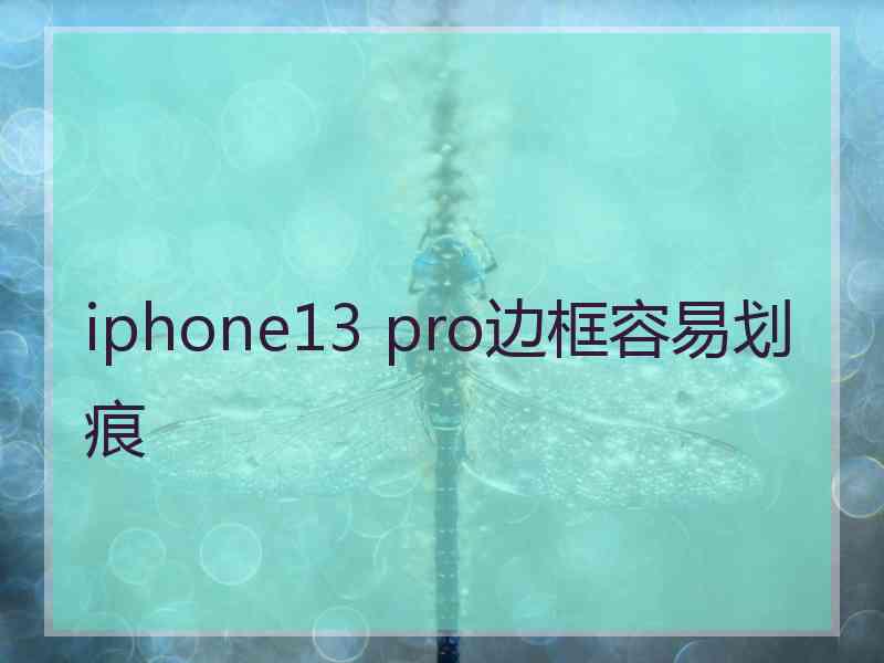 iphone13 pro边框容易划痕